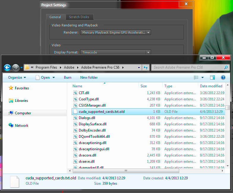 enable gpu cuda in adobe cs6 for mac