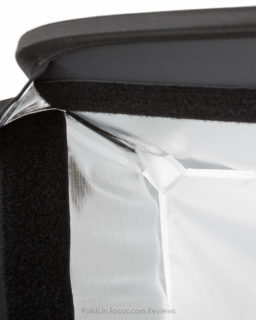 The inner diffusion layer attaches via a Velcro tab in each corner.