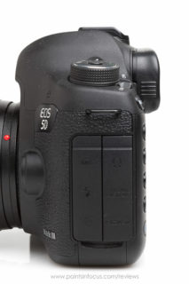 The 5D mark III provides no nose releif as seen in this profile shot aligned along the plane of the LCD.