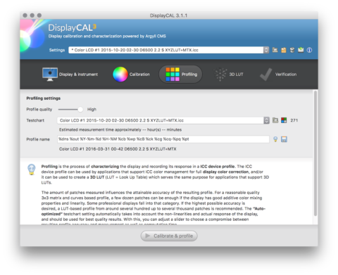 displaycal correction database