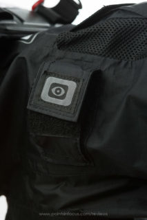 Becuase the hydrophobia uses it's own eye-cup, one normally on your camera can be stowed in this pocket.