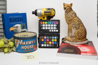 Color reproduction test using a standard 3200K 250 W tungsten photo flood. Profile Adobe Standard